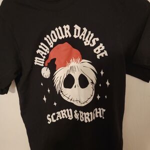 Disney Black T-Shirt with White Nightmare Before Christmas Logo